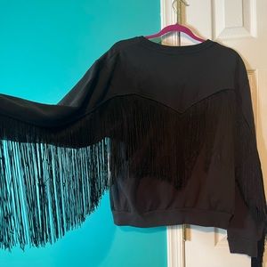 Levi’s Fringe Sweatshirt Black Women’s Size Large